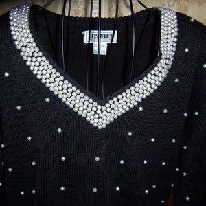 Ladies beaded sweater